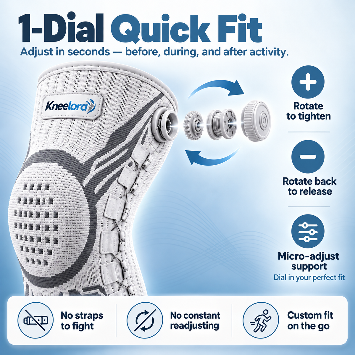 Dial-Fit Knee Brace for Stable Steps